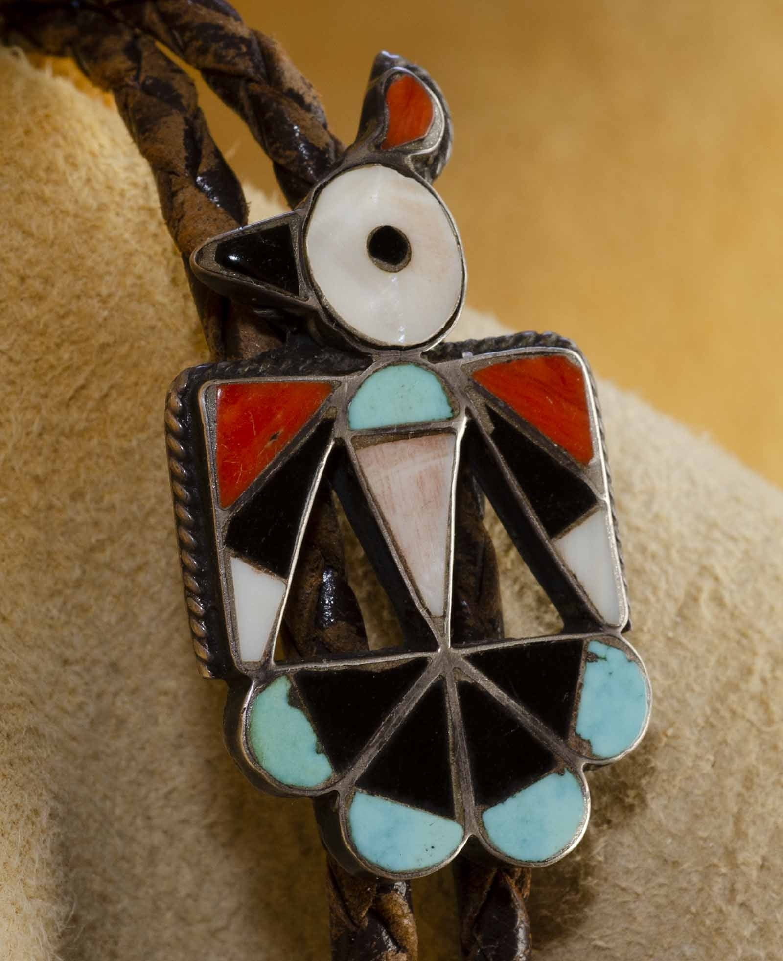 Vintage Zuni Eagle Bolotie