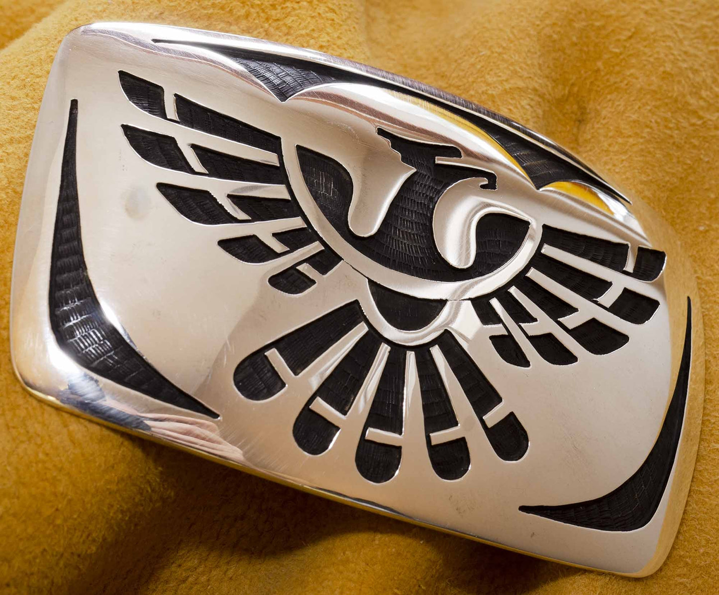 Berna and Anderson Koinva,  Silver Eagle Belt Buckle