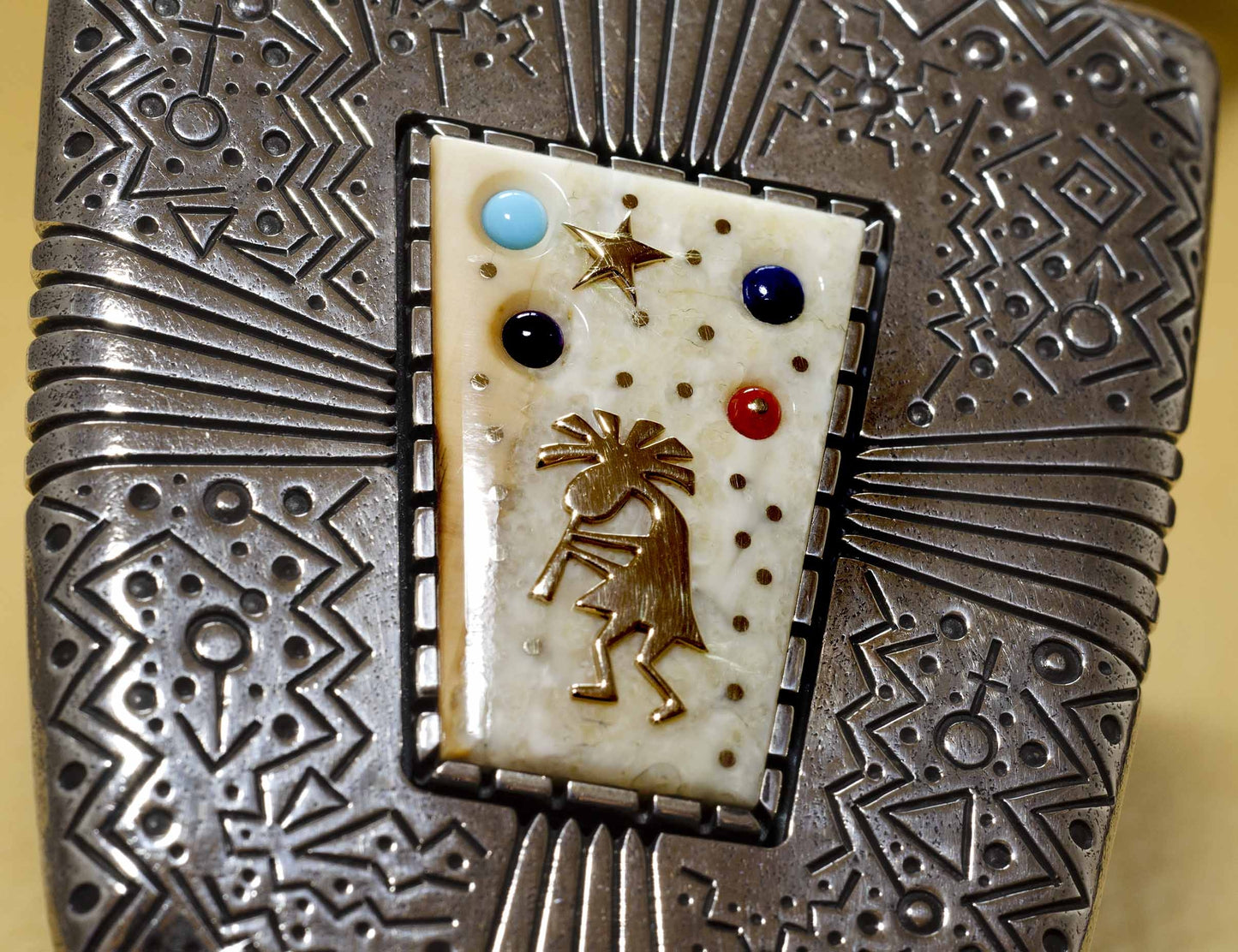 Kokopelli Bolo Tie by Boyd Tsosie