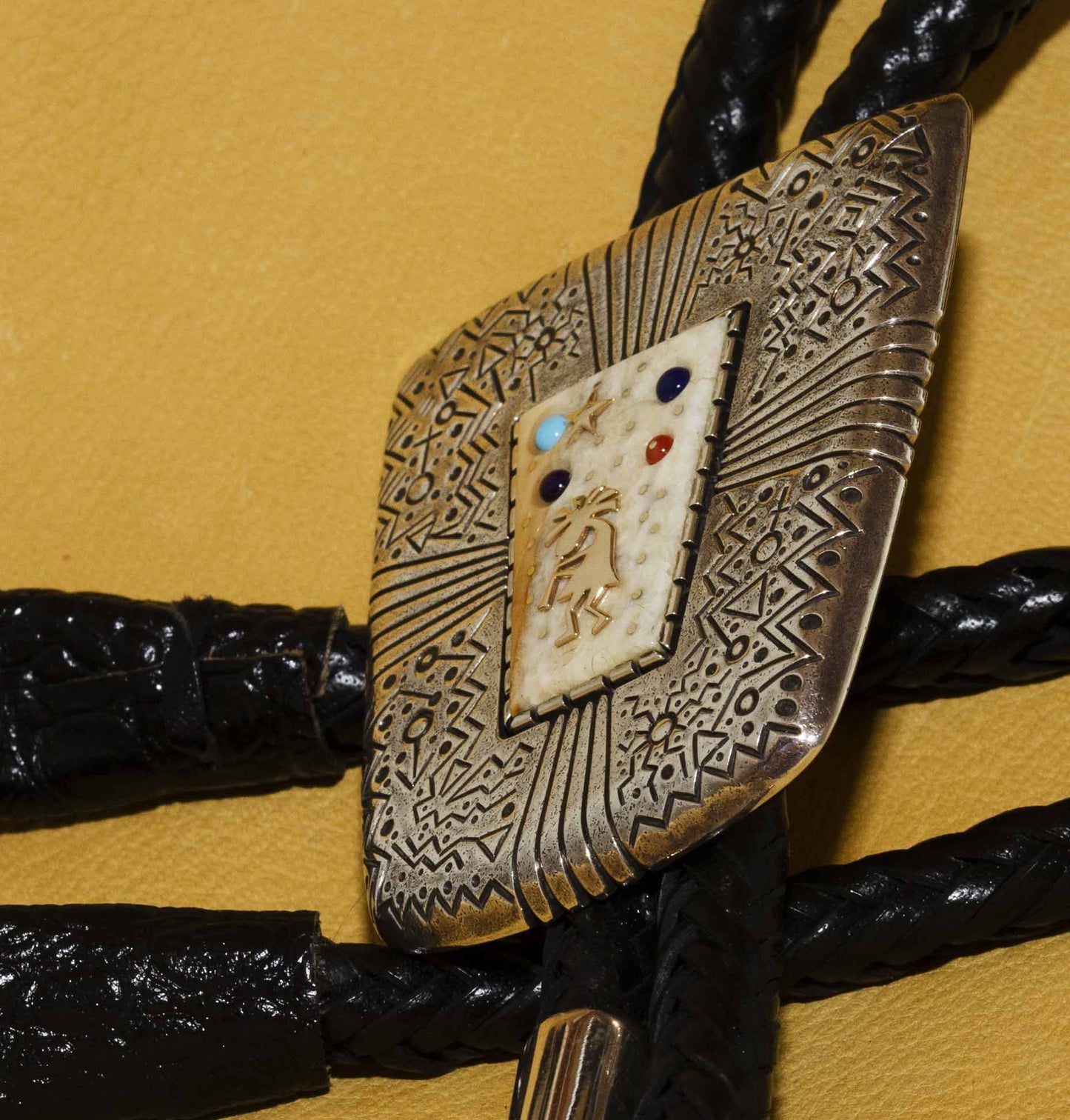 Kokopelli Bolo Tie by Boyd Tsosie