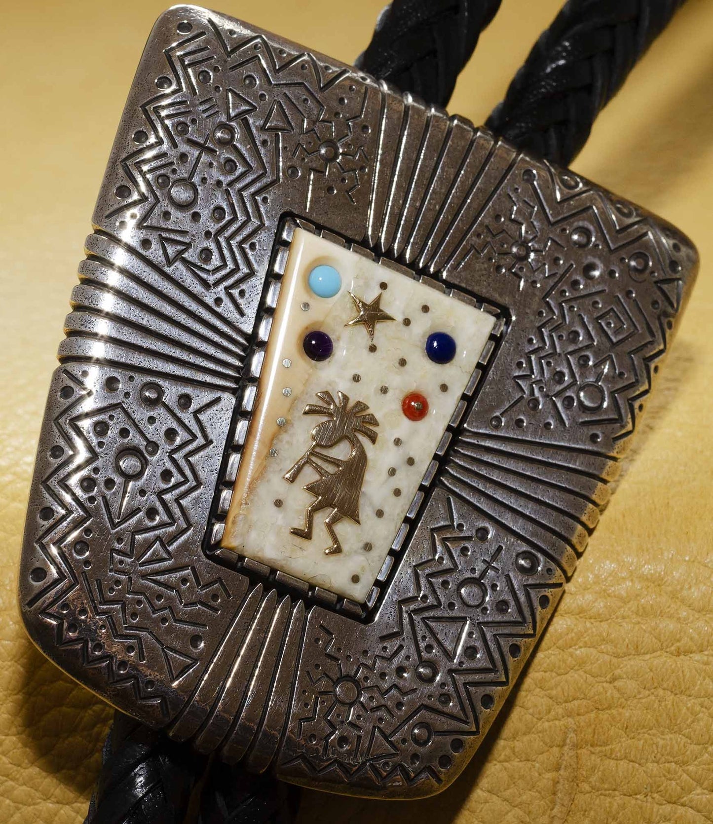 Kokopelli Bolo Tie by Boyd Tsosie