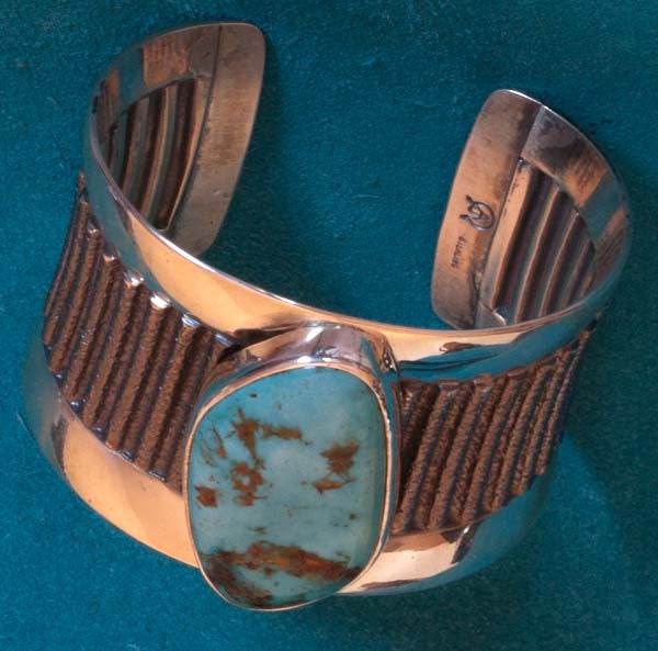 Pilot Mountain Turquoise Bracelet by Al Joe