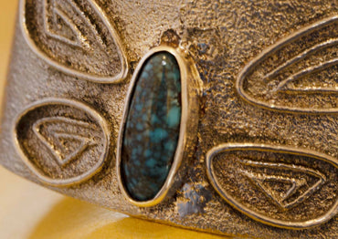 Butterfly Bracelet Silver with Turquoise By Olin Tsingine