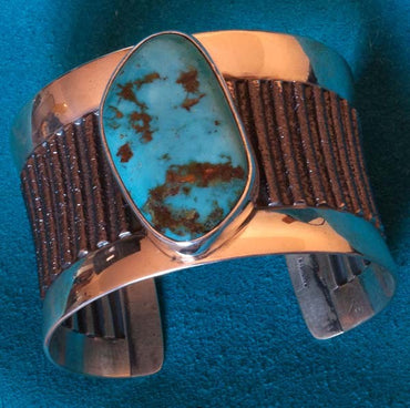 Pilot Mountain Turquoise Bracelet by Al Joe