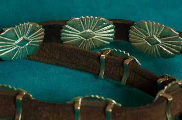 Native American Silver Concho Belt Jewelry by Al Joe