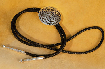 Kee Yazzie Handmade  Silver and Gold Bolo Tie