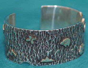 native american Heavy Silver Bracelet jewelry Kee Yazzie