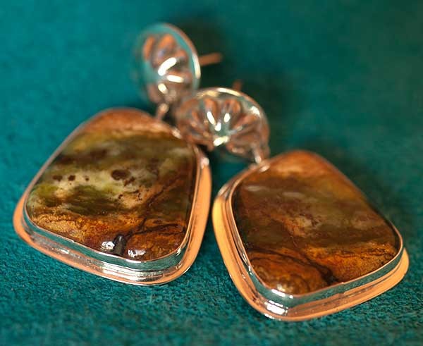 native american Serpentine Silver Earrings Jewelry Ray Scott