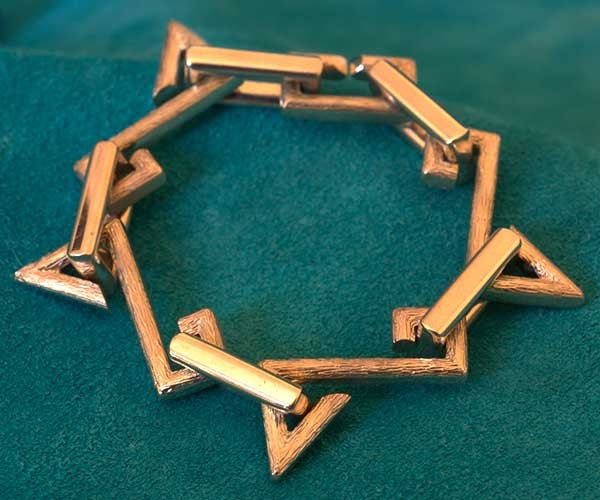 Silver Link Puzzle Bracelet by James Little