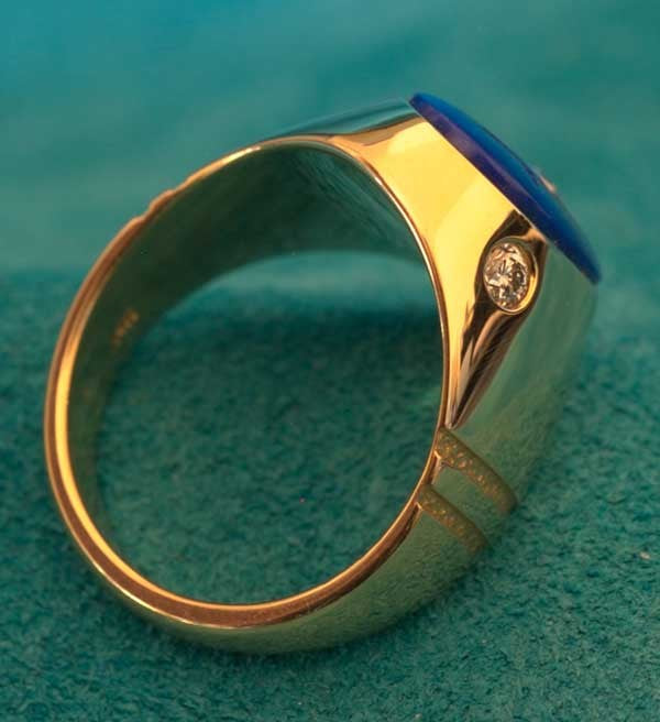 James Little Lapis Gold Diamond Ring