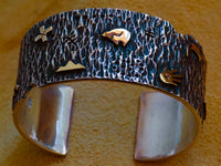 Kee Yazzie, Silver and Gold Bracelet