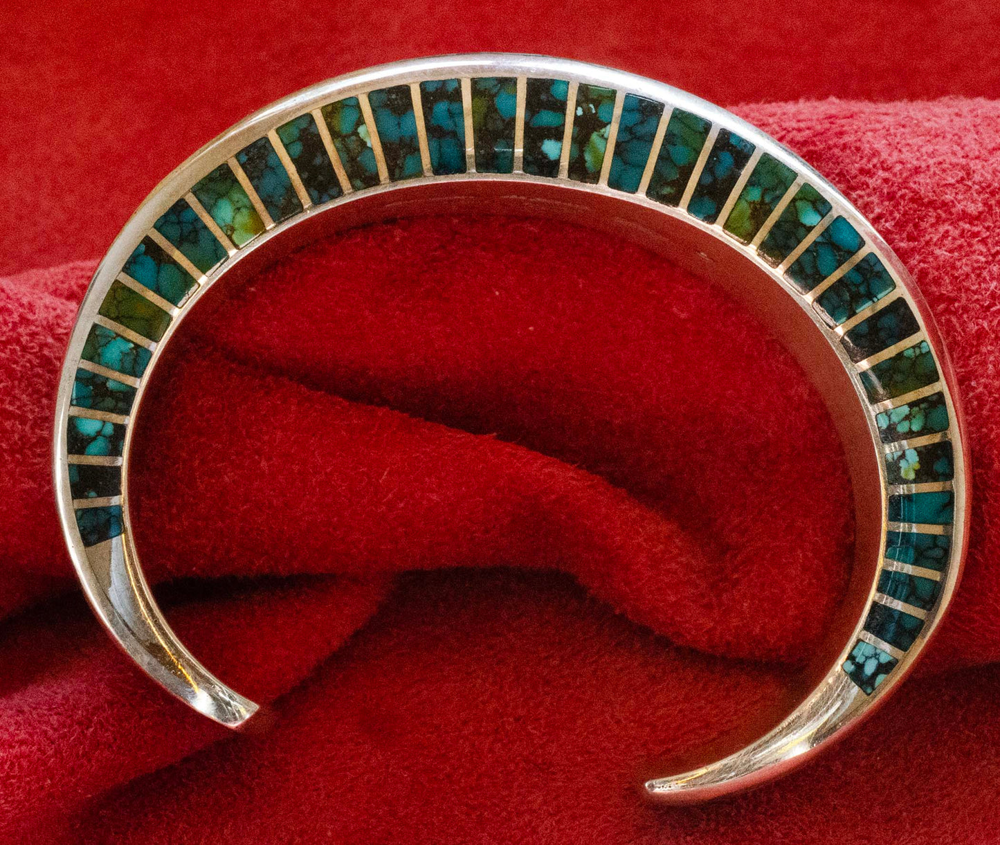 Lonn Parker Turquoise and Silver Storyteller Bracelet