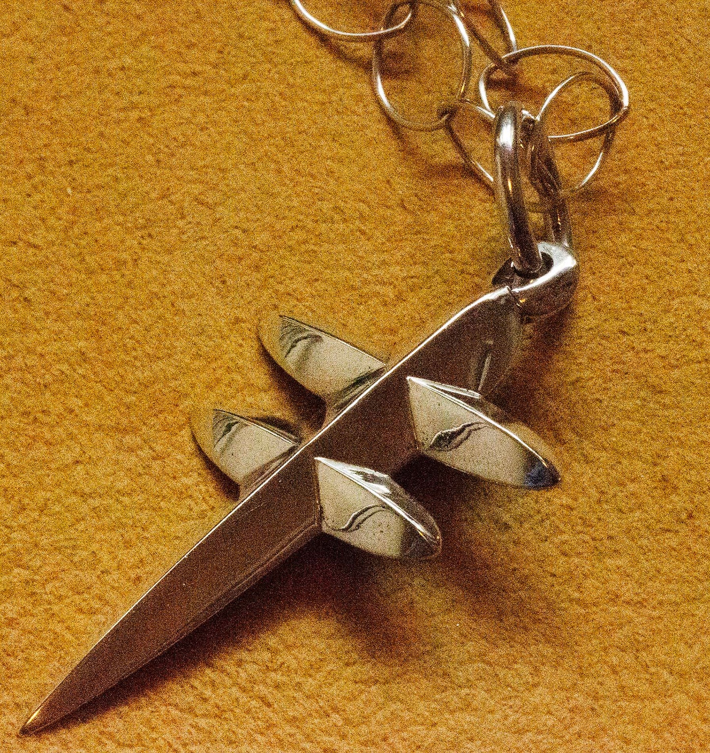 Harrison Jim, Silver and Turquoise Dragonfly / Pueblo Cross Pendant