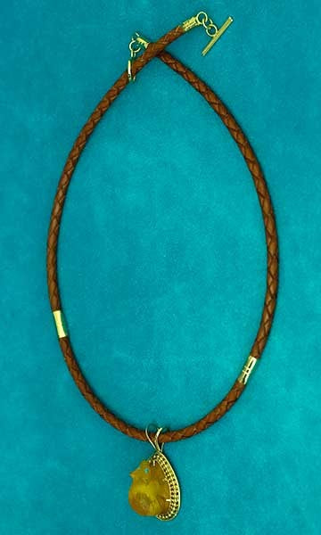 Native American Woven Leather Necklace