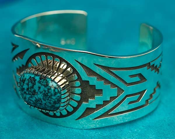 China Mountain Turquoise Native American Bracelet Jewelry Alton Bedonie