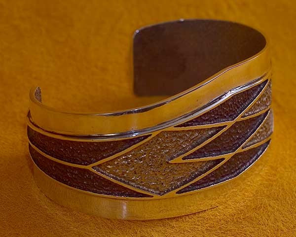 Native American Silver Bracelet Carlos Dougi