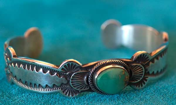 R. Chee Silver and Turquoise Bracelet