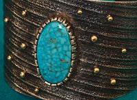 Kingman Water Web Turquoise Bracelet by Matthew White