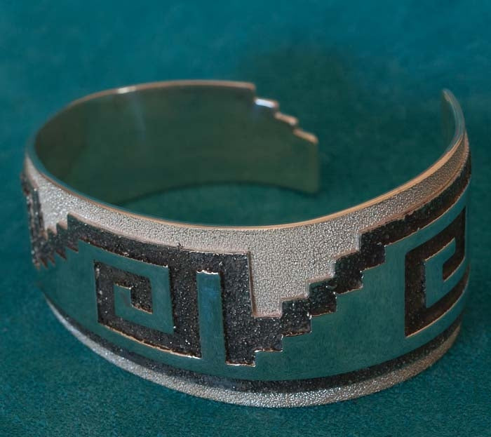 Native American Contemporary Silver Bracelet Ray Scott