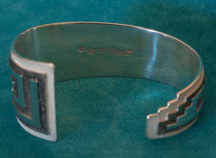 Native American Contemporary Silver Bracelet Ray Scott