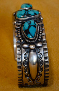 Derrick Gordon Silver and Persian Turquoise Bracelet