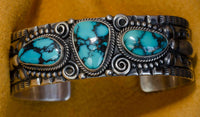Derrick Gordon Silver and Persian Turquoise Bracelet