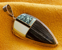 Duane Maktima - New Lander Pendant on Yazzie Silver Beads