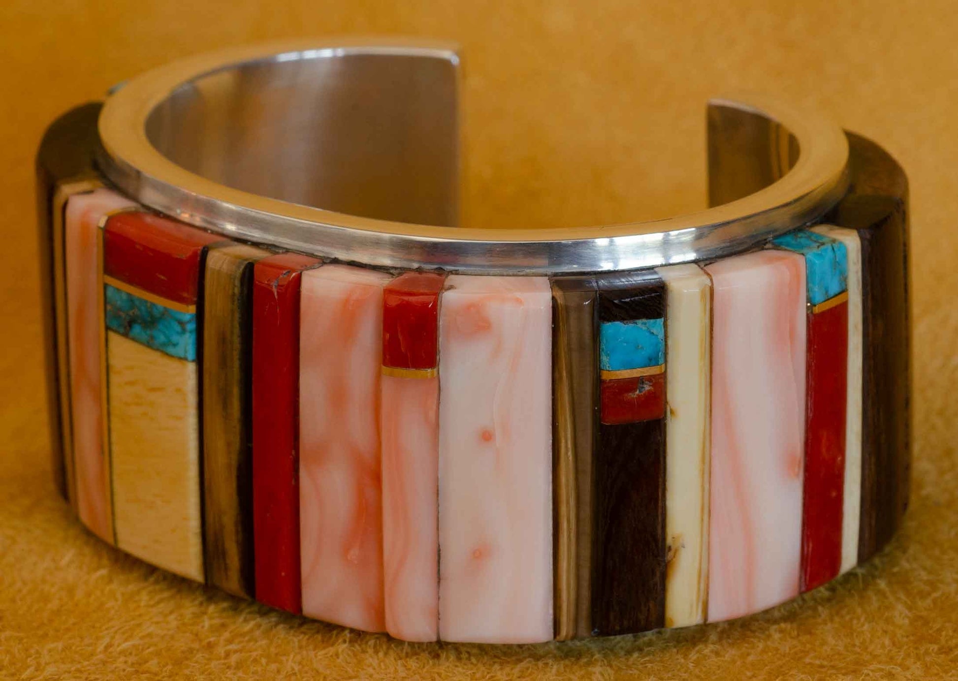 Rare Edison Cummings Coral Bracelet Sedona Indian Jewelry rare-edison-cummings-coral-bracelet-sedona-indian-jewelry