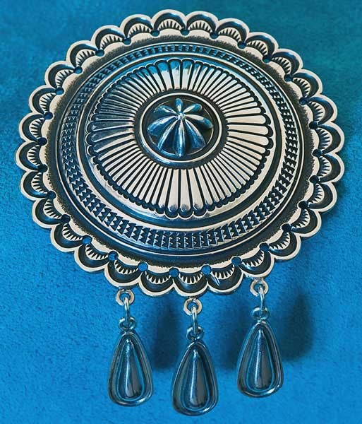 Native American Silver Pin Jewelry by Ron Bedonie