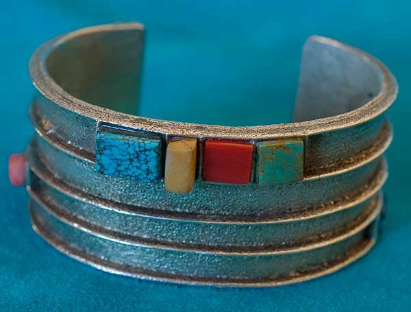 Turquoise Bracelet Native American by Olin Tsingine